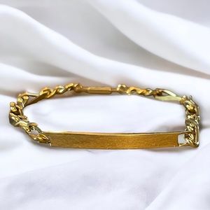 Vintage France stamped engravable ID bracelet